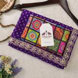 Violet Charm Bandhani Soft Georgette Saree with Lightweight Sequins Embroidery Party Wear Look