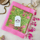 Classic Handloom Cotton Saree - Pink Cotton Saree With Designer Printed Blouse
