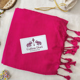 Soft Handloom Cotton Saree – Pink Cotton Saree with Designer Blouse