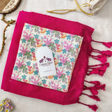 Soft Handloom Cotton Saree – Pink Cotton Saree with Designer Blouse
