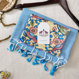 Elegant Handloom Cotton Saree – Light Sky Blue Cotton Saree with Printed Designer Blouse