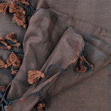 Pure Cotton Handloom Saree – Dark Brown Saree with Designer Printed Blouse