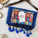 Classic Blue Handloom Cotton Saree – Soft Cotton with Designer Blouse