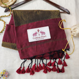 Nayanthara Inspired Khadi Cotton Saree with Blouse | Soft & Elegant Look