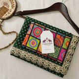 Bottle Green Traditional Soft Georgette Party Wear Saree with Embroidery Sequence Work & Printed Blouse