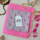 Classic Handloom Cotton Saree – Light Pink Cotton Saree with Designer Printed Blouse