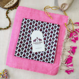 Premium Handloom Cotton Saree – Baby Pink Cotton Saree with Designer Floral Blouse