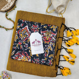 Traditional Handloom Cotton Saree – Gold Cotton Saree with Stylish Designer Blouse