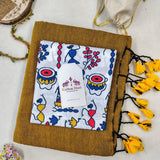 Elegant Cotton Handloom Sarees With  Yellow Cotton Saree with Printed Blouse