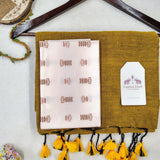 Elegant Handloom Cotton Saree – Yellow Cotton Saree with Printed Blouse