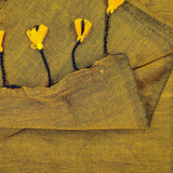Premium Handloom Cotton Saree – Gold Cotton Saree with Designer Print Blouse