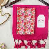 Elegant Handloom Cotton Saree – Pink Cotton Saree with Designer Blouse