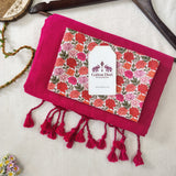 Elegant Handloom Cotton Saree – Pink Cotton Saree with Designer Blouse