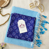 Elegant Handloom Cotton Saree – Sky Blue Cotton Saree with Designer Blouse