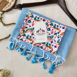 Elegant Handloom Cotton Saree – Sky Blue Cotton Saree with Designer Blouse