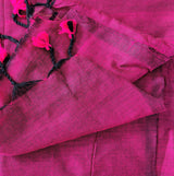 Premium Handloom Cotton - Classic Rani Pink Saree with Patola PrintedBlouse