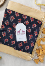Classic Handloom Cotton Saree – Cream Cotton Saree with Kalamkari Designer Blouse
