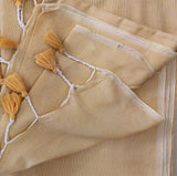 Graceful Cotton Handloom Saree - Beige Cotton Saree with Designer Printed Blouse