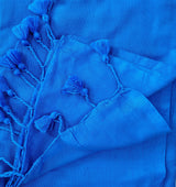 Handloom Cotton Saree – Royal Blue Cotton Saree with Floral Blouse