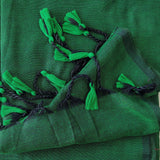 Elegant Handloom Cotton Saree -  Royal Green Cotton Saree with Flower Designer Blouse