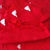 Elegant Red Heart Handloom Cotton Saree With Elephant Printed Blouse