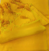 Traditional Handloom Cotton Saree -  Yellow Handloom Cotton Saree with Flower Printed Blouse