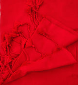 Graceful Handloom Cotton Saree - Red Handloom Cotton Saree With Printed Blouse